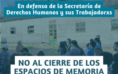 Abrazo simbólico al RI9 ante la preocupación por vaciamiento de los sitios de memoria