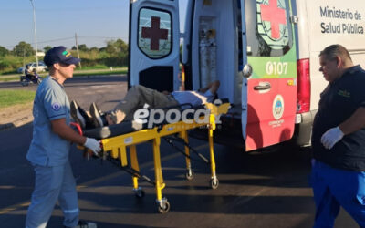 Un motociclista terminó en el hospital tras protagonizar un choque