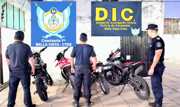 Secuestran cuatro motocicletas en un allanamiento, una con pedido de secuestro en Buenos Aires