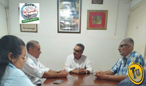 El Intendente de Lavalle Hugo Perrotta recibió en su despacho al presidente de COMUPE